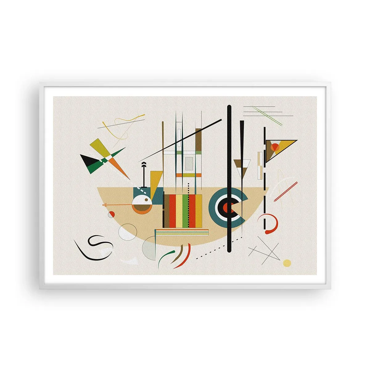 Poster in einem weißen Rahmen - Und die Welt lacht - 100x70 cm