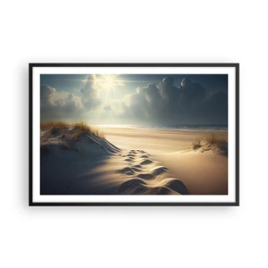 Poster in einem schwarzem Rahmen - Beruhigende Landschaft - 91x61 cm