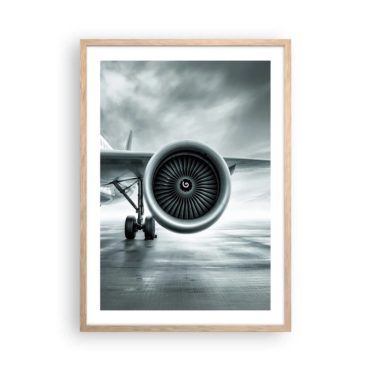 Poster in einem Rahmen aus heller Eiche - Die Macht ist da! - 50x70 cm