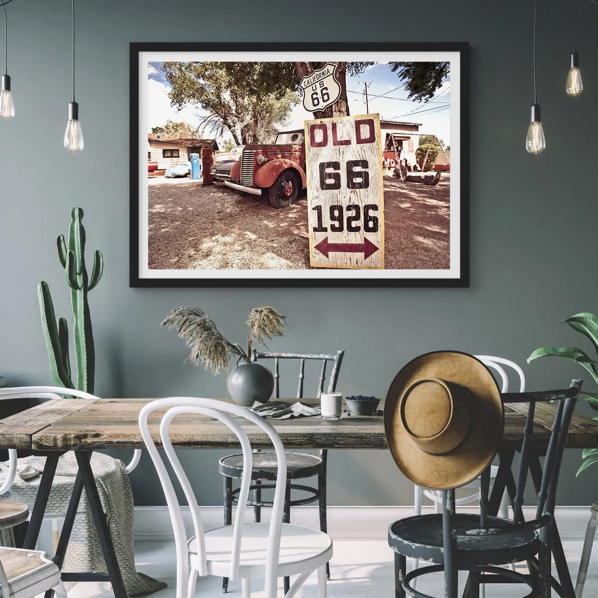 Poster in einem schwarzem Rahmen - Die Legende der amerikanischen Provinz - 50x40 cm