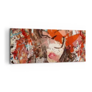 Bild auf Leinwand - Leinwandbild - Niemand weiß, was du wirklich bist - 100x40 cm