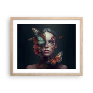 Poster in einem Rahmen aus heller Eiche - Wunderbare Metamorphose - 50x40 cm