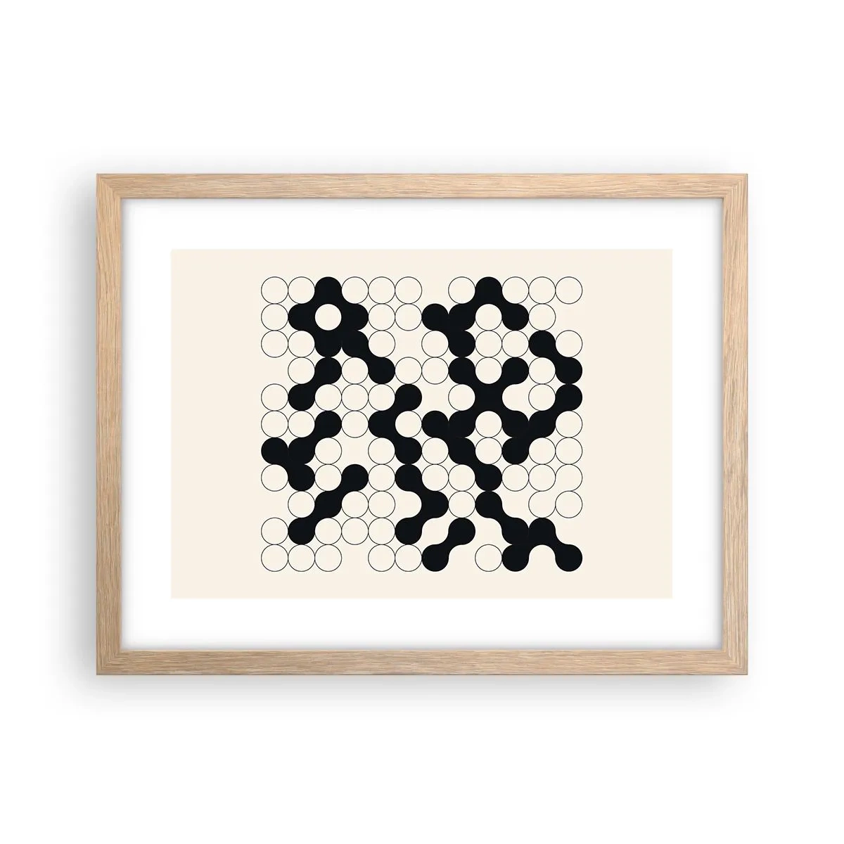 Poster in einem Rahmen aus heller Eiche - Chinesisches Spiel – Variation - 40x30 cm
