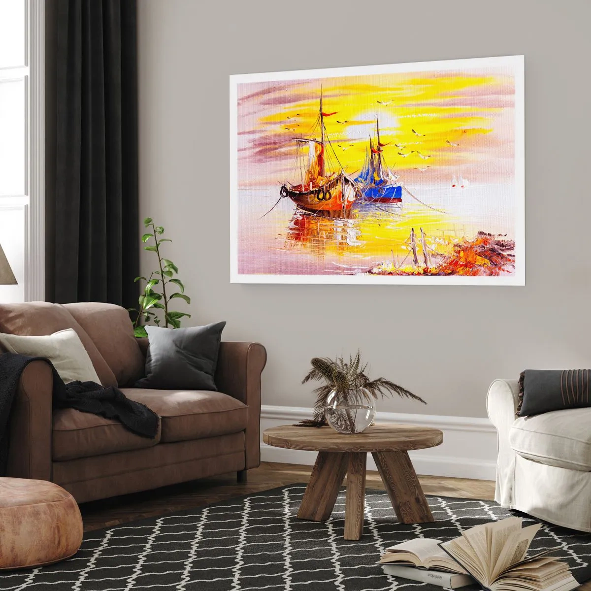 Poster - Eine wohlverdiente Pause im Hafen - 50x40 cm