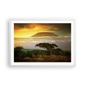 Poster in einem weißen Rahmen - Ein Reisetraum - 70x50 cm