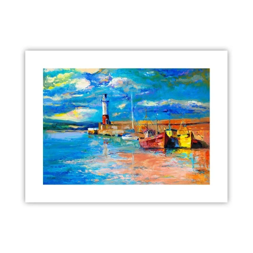 Poster - Ein Nachmittag in der Regenbogenbucht - 40x30 cm