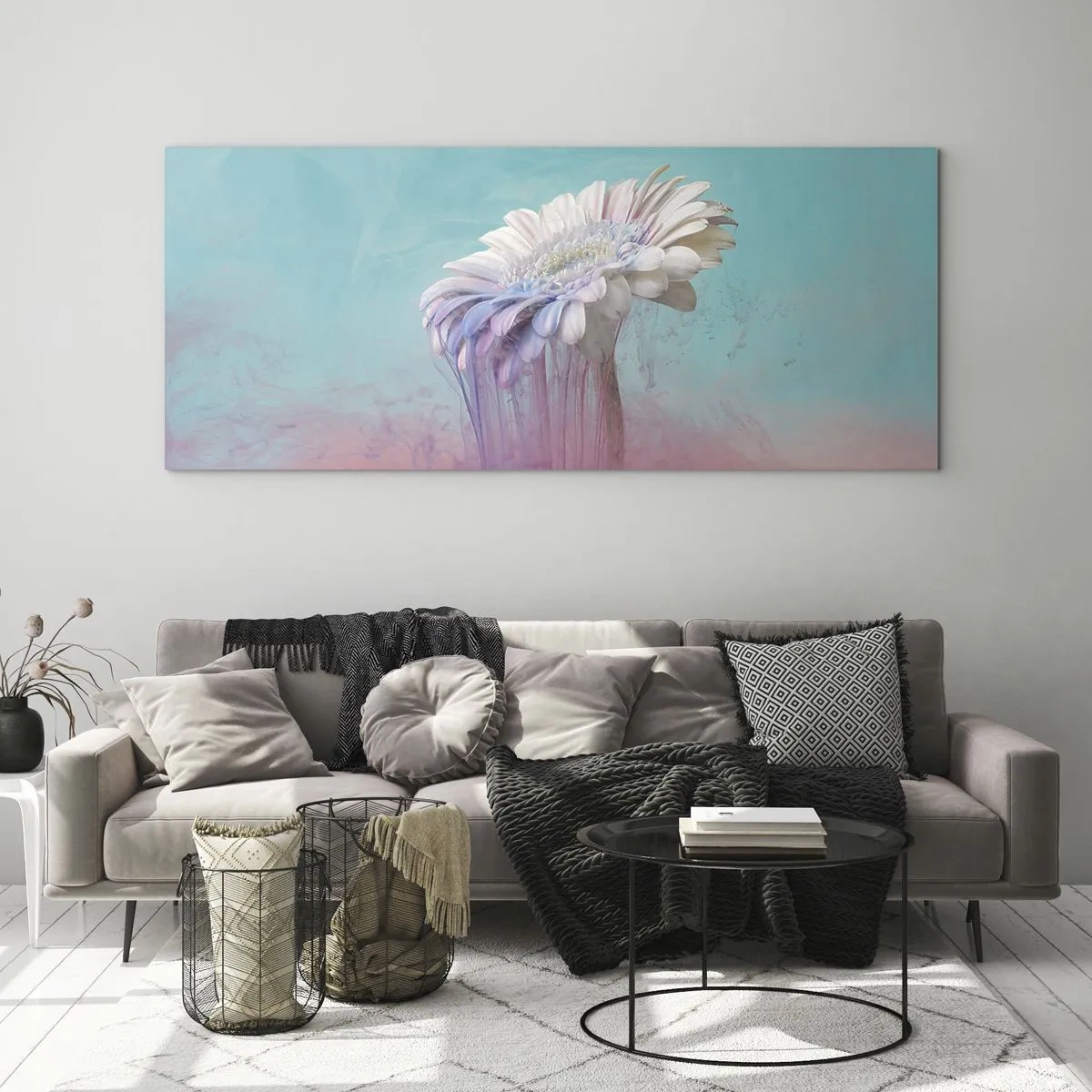 Glasbild - Bild auf glas - Blumenunterwelt - 100x40 cm