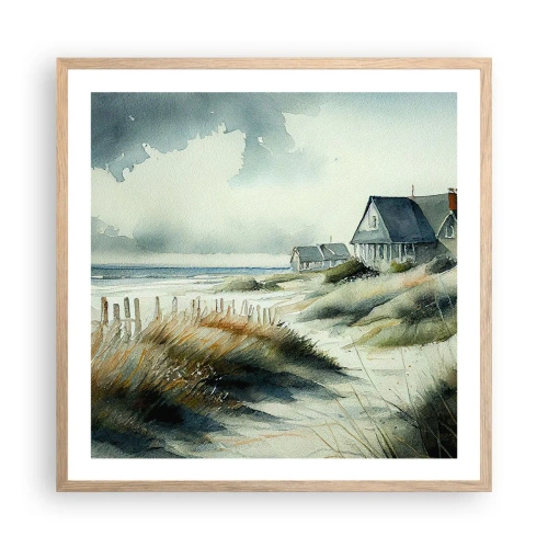 Poster in einem Rahmen aus heller Eiche - Abseits vom Trubel - 60x60 cm