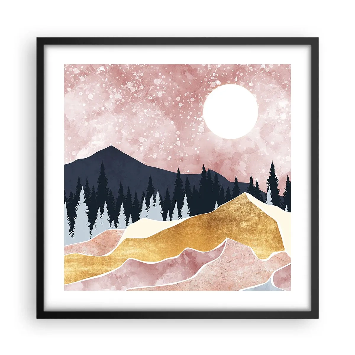 Poster in einem schwarzem Rahmen - Nachtwache - 50x50 cm