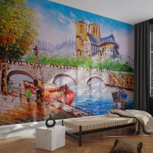 Maßgeschneiderte selbstklebende Fototapete Deluxe Sticker - Ihre Zeit vergeht nie - Stadt, Paris, Die Architektur