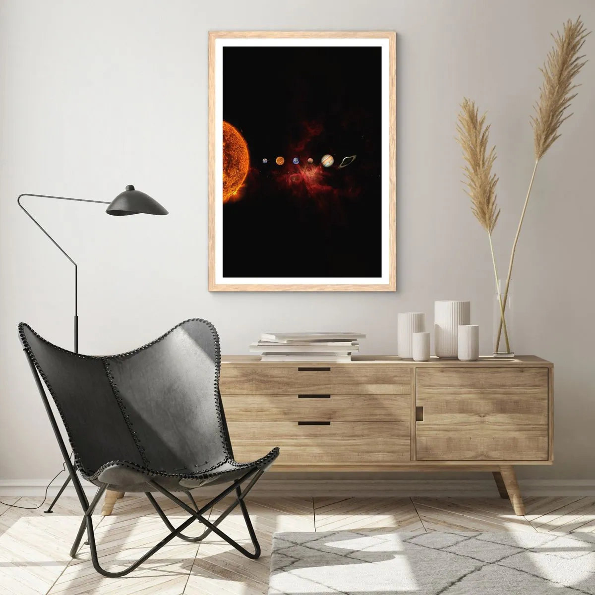 Poster in einem Rahmen aus heller Eiche - Unsere Nachbarschaft - 70x100 cm