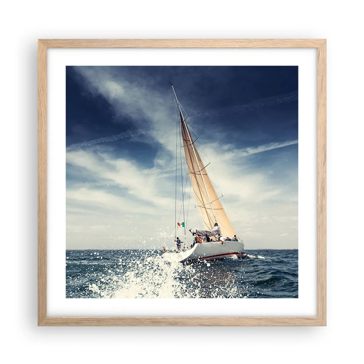 Poster in einem Rahmen aus heller Eiche - Sie werden uns nicht einholen! - 50x50 cm