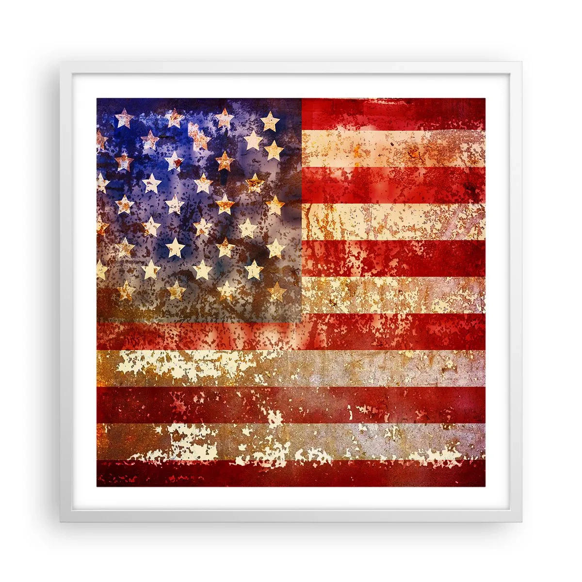 Poster in einem weißen Rahmen - Ruhm verblasst nicht - 60x60 cm