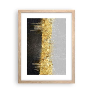 Poster in einem Rahmen aus heller Eiche - Nach innen und nach oben - 30x40 cm