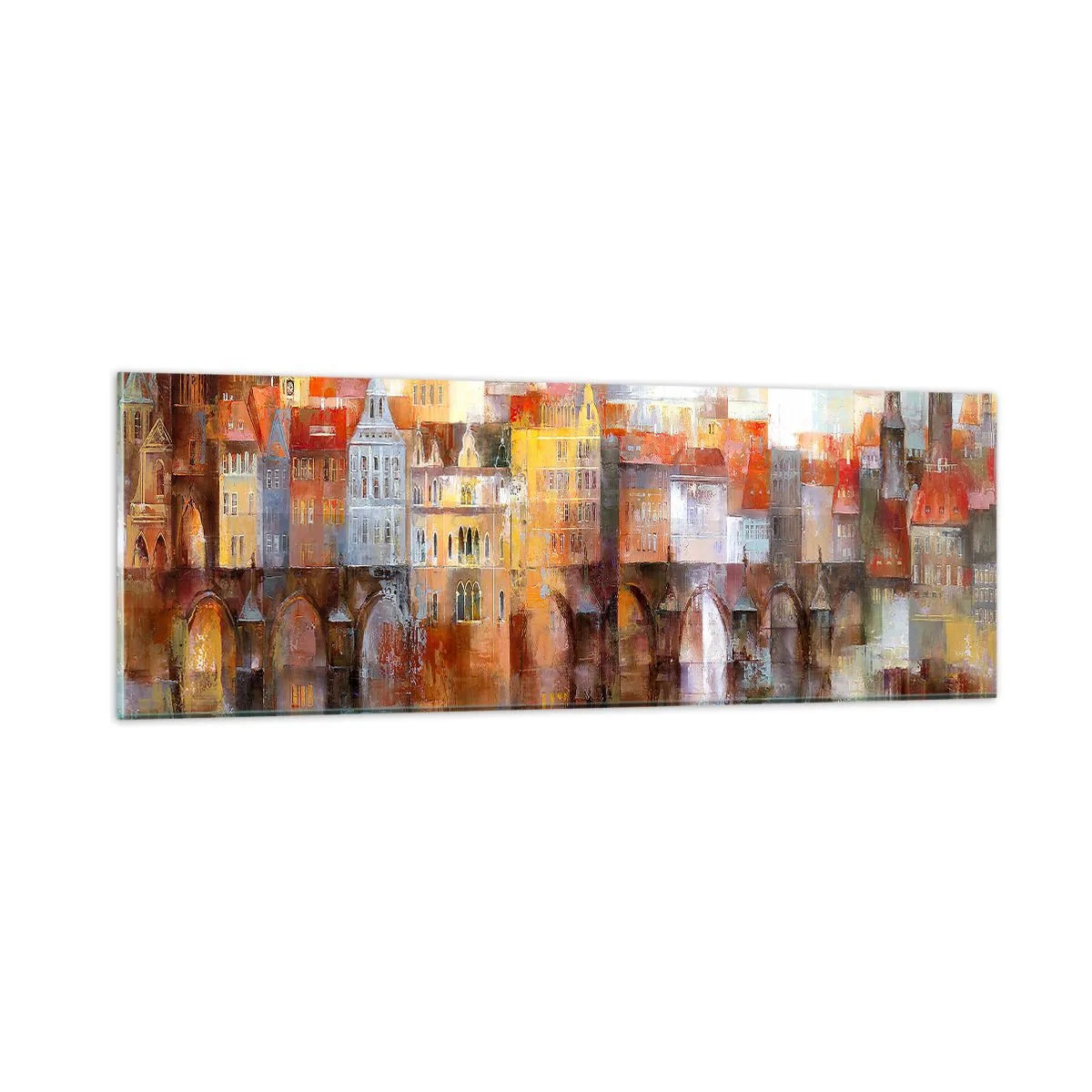 Glasbild - Bild auf glas - Schön ist es auch unter der Brücke - 90x30 cm