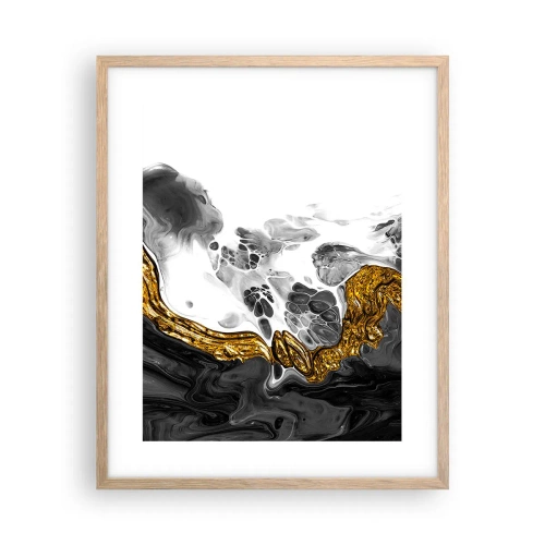 Poster in einem Rahmen aus heller Eiche - Organische Komposition - 40x50 cm