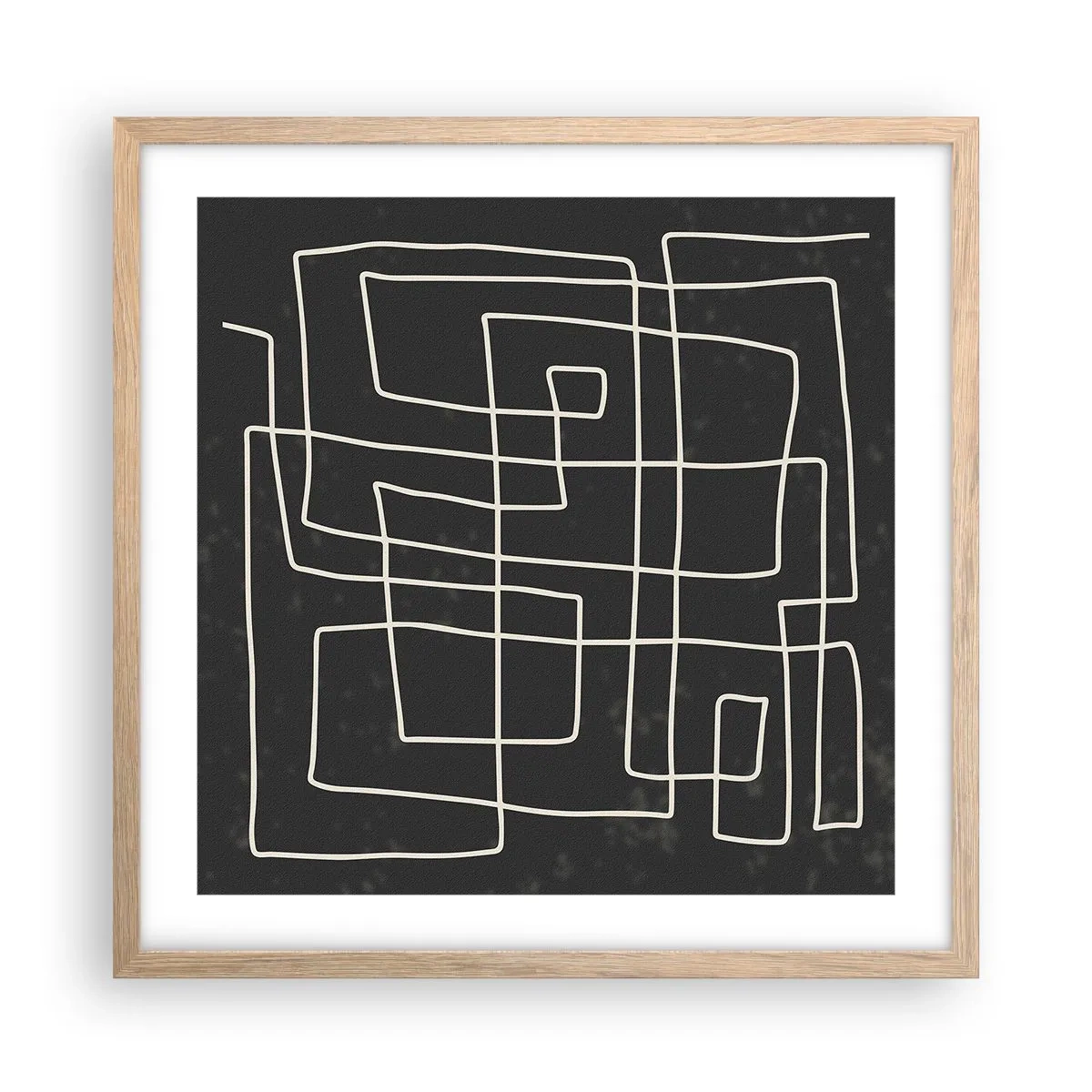 Poster in einem Rahmen aus heller Eiche - Nicht so einfach - 50x50 cm