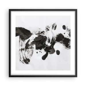 Poster in einem schwarzem Rahmen - Obwohl das Wahnsinn ist, steckt darin eine Methode? - 50x50 cm