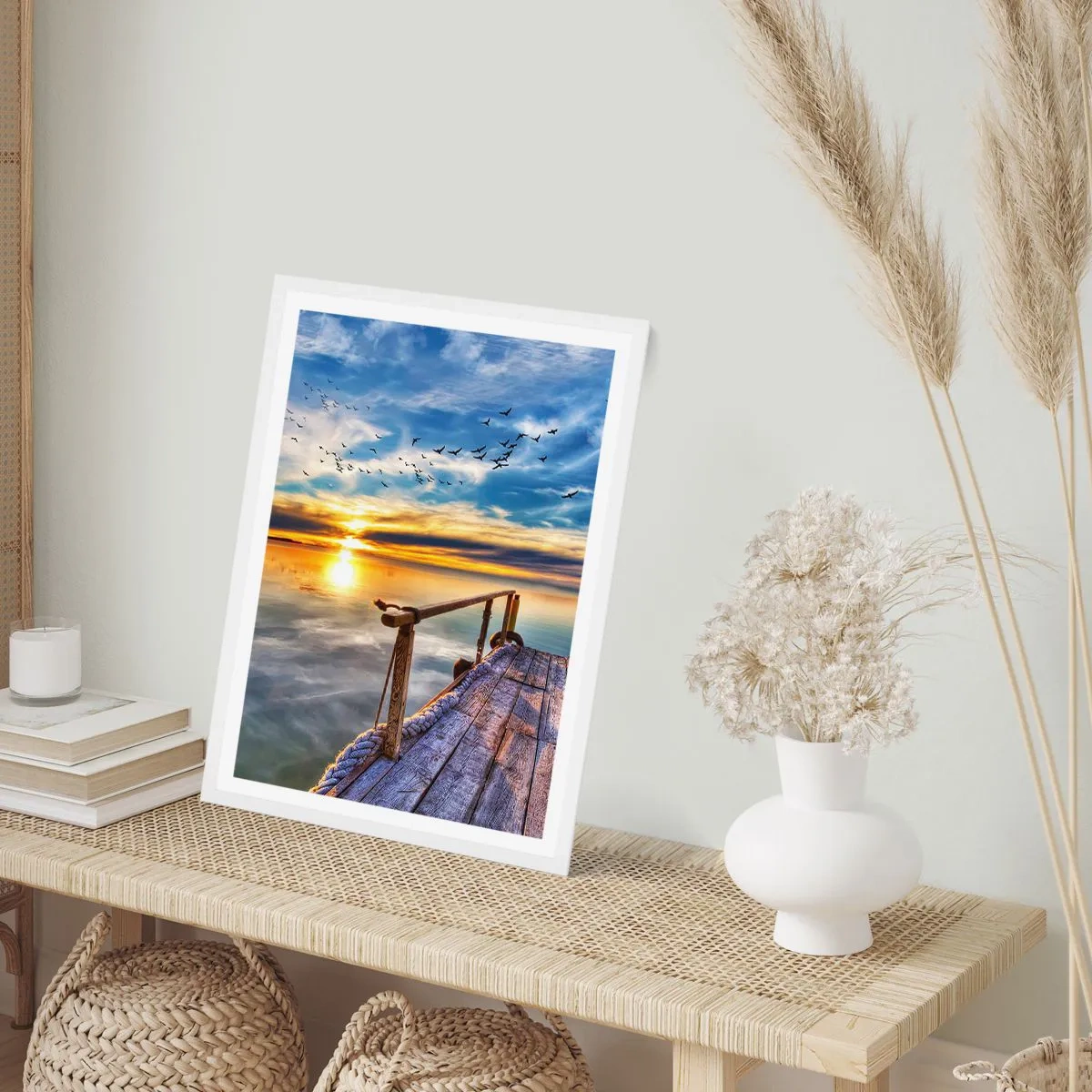 Poster in einem weißen Rahmen - Der Wind geht zur Ruhe - 30x40 cm