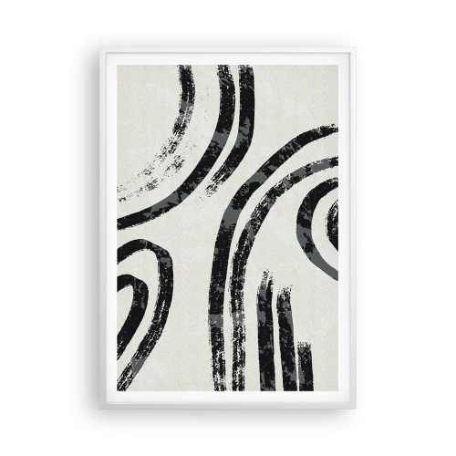 Poster in einem weißen Rahmen - Bei Hälfte angehalten - 70x100 cm