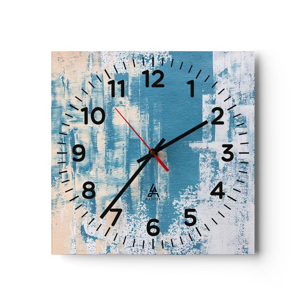 Wanduhr - Glasuhr - Durch einen Eiszapfen - 30x30 cm