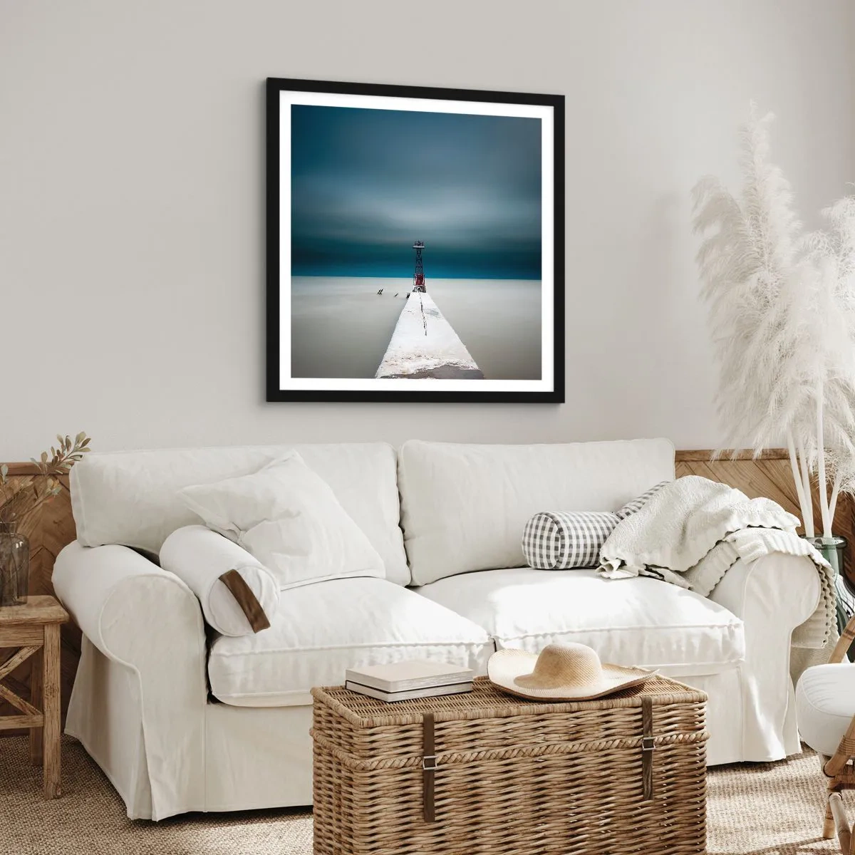 Poster in einem schwarzem Rahmen - Um der Weite zu begegnen - 60x60 cm