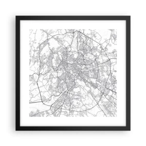 Poster in einem schwarzem Rahmen - Römischer Kreis - 40x40 cm