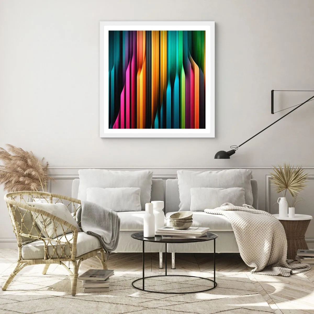 Poster in einem weißen Rahmen - Lichtorgan - 50x50 cm