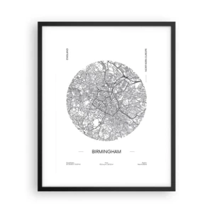 Poster in einem schwarzem Rahmen - Anatomie von Birmingham - 40x50 cm