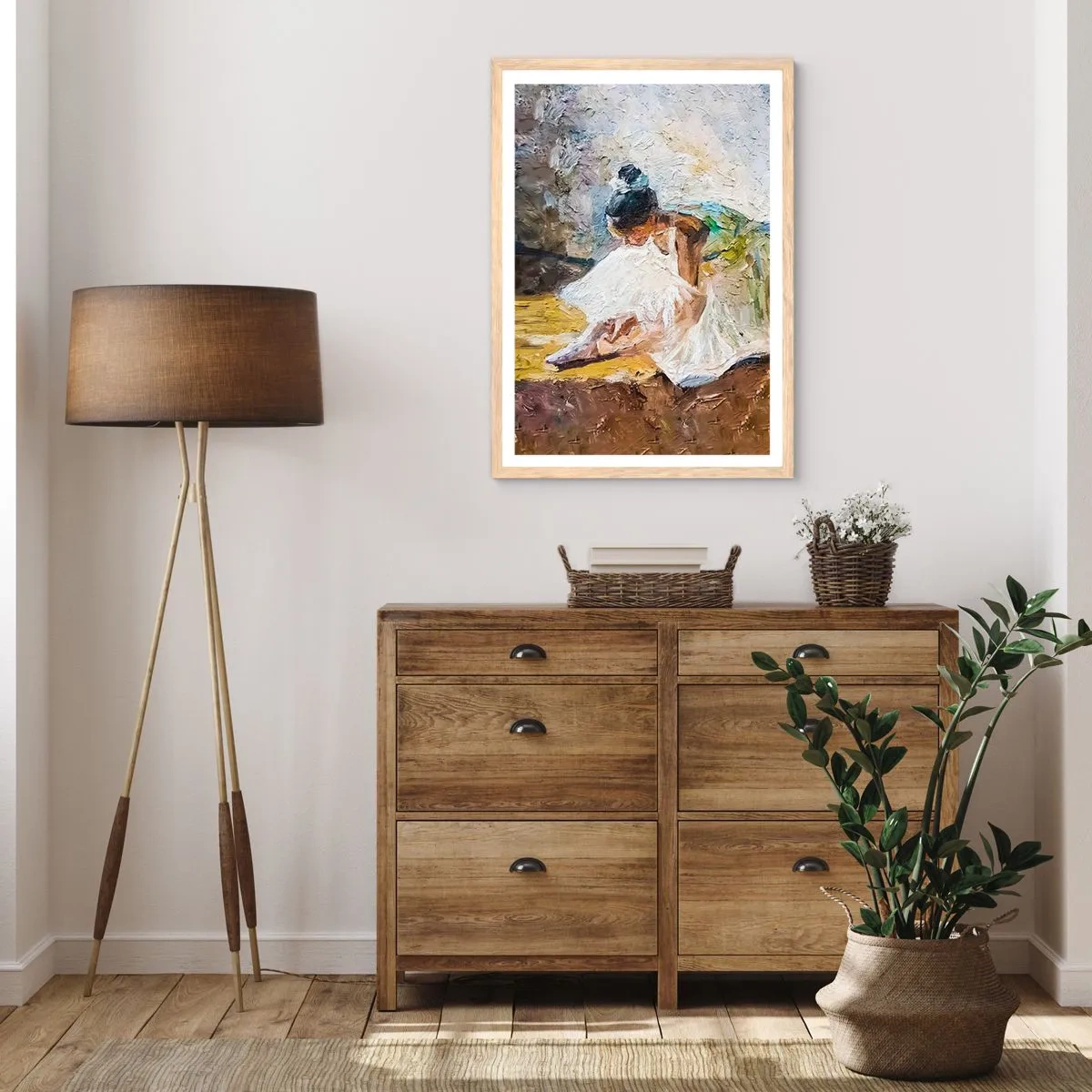 Poster in einem Rahmen aus heller Eiche - Aus einem Gemälde von Degas - 40x50 cm