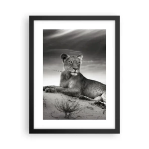 Poster in einem schwarzem Rahmen - Die Königin der Wüstenruhe - 30x40 cm