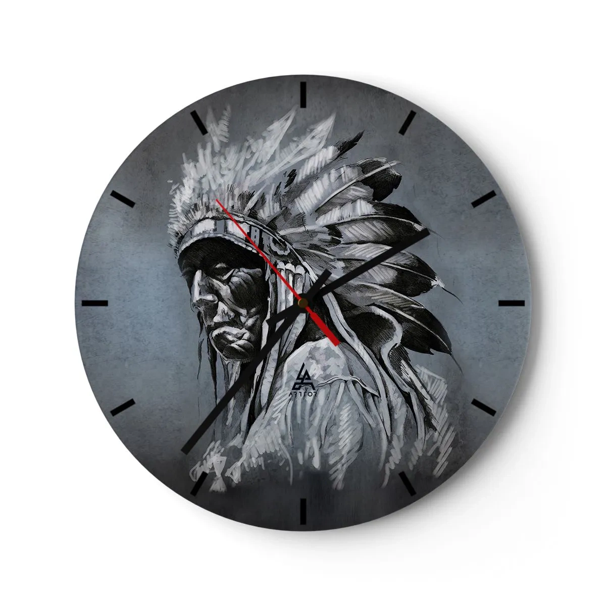 Wanduhr - Glasuhr - Zurück zu den Wurzeln - 30x30 cm