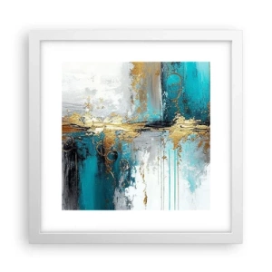 Poster in einem weißen Rahmen - Alles fließt - 30x30 cm