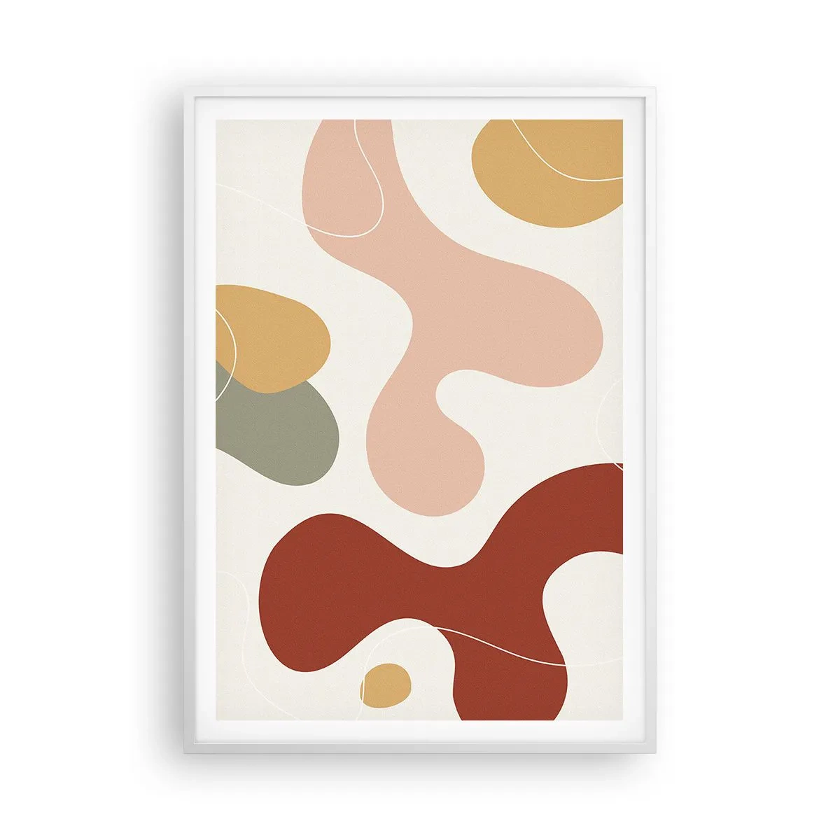 Poster in einem weißen Rahmen - Kringel oder Schnörkel? - 70x100 cm