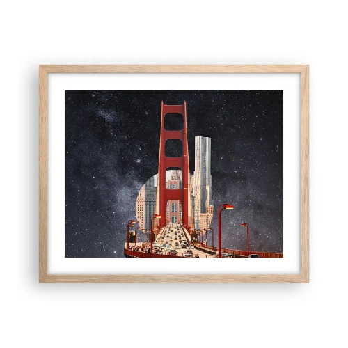 Poster in einem Rahmen aus heller Eiche - Immer im Mittelpunkt - 50x40 cm