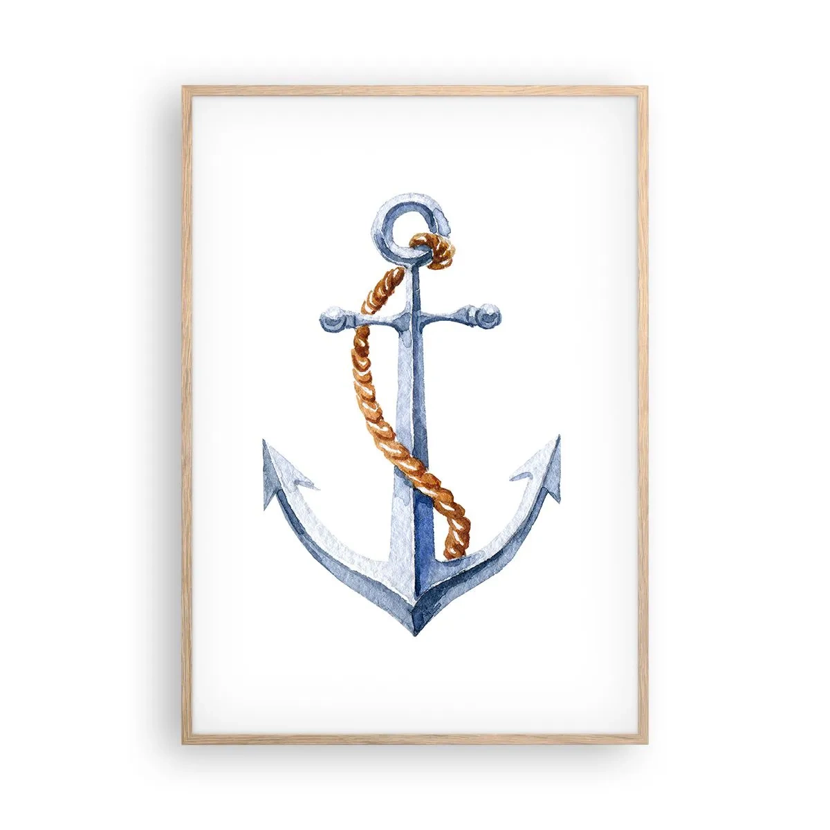 Poster in einem Rahmen aus heller Eiche - Ahoi Abenteuer! - 70x100 cm