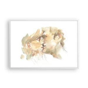 Poster in einem weißen Rahmen - Hälfte gefunden? - 100x70 cm