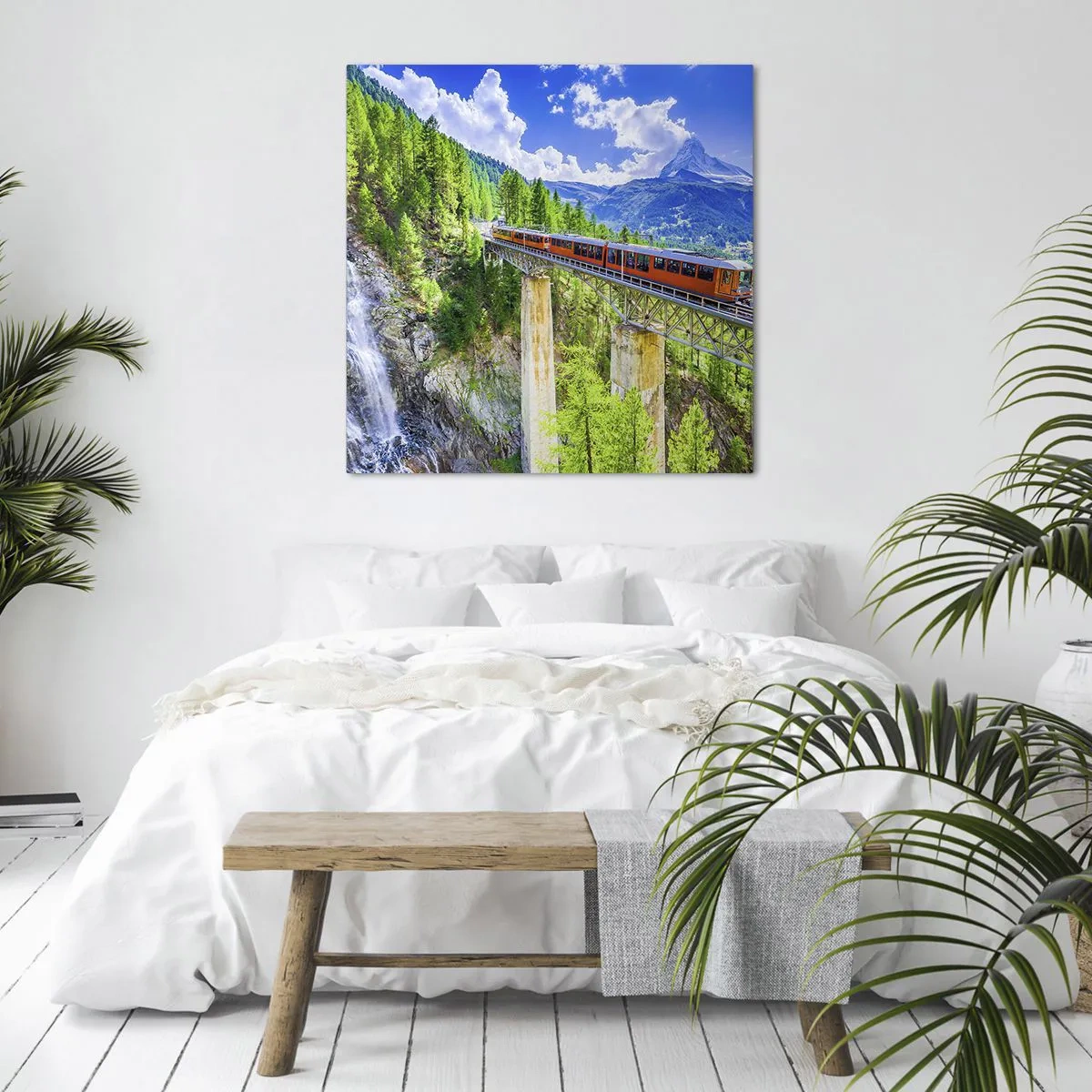 Bild auf Leinwand - Leinwandbild - Jetzt sind Alpen dran - 50x50 cm