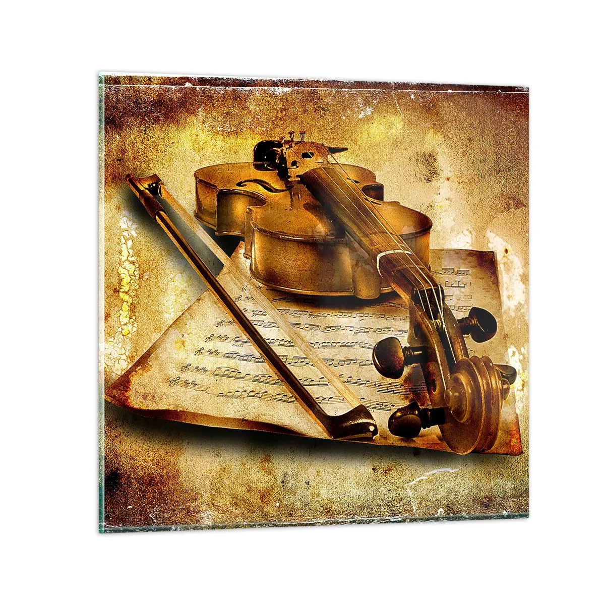 Glasbild - Bild auf glas - Ein Virtuose dringend benötigt - 70x70 cm