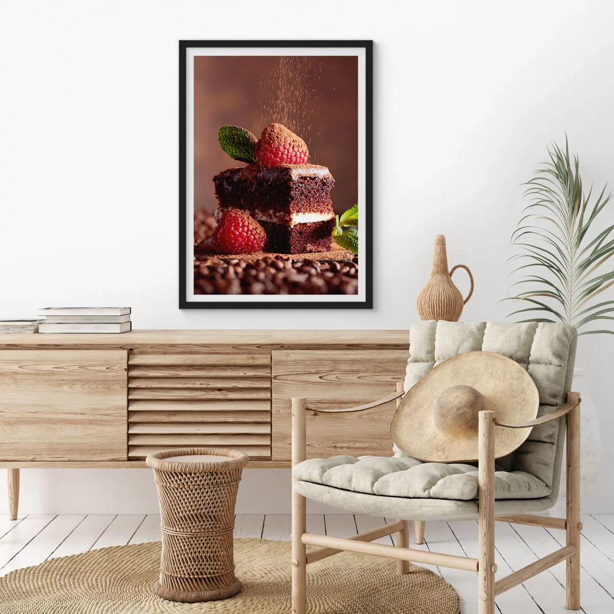 Poster in einem schwarzem Rahmen - Das Leben ist süß - 61x91 cm