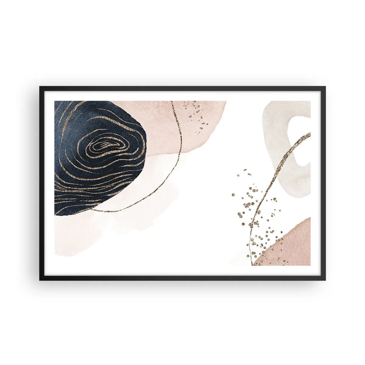 Poster in einem schwarzem Rahmen - Alles fließt - 91x61 cm
