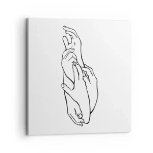 Bild auf Leinwand - Leinwandbild - Gute Geste - 70x70 cm