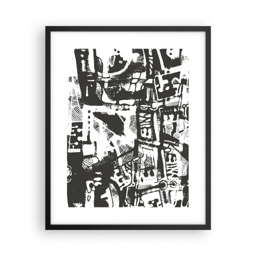 Poster in einem schwarzem Rahmen - Ordnung oder Chaos? - 40x50 cm