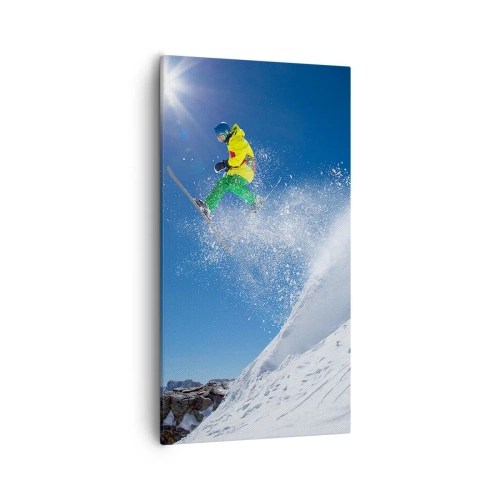 Bild auf Leinwand - Leinwandbild - Tanzen mit den Bergen - 55x100 cm