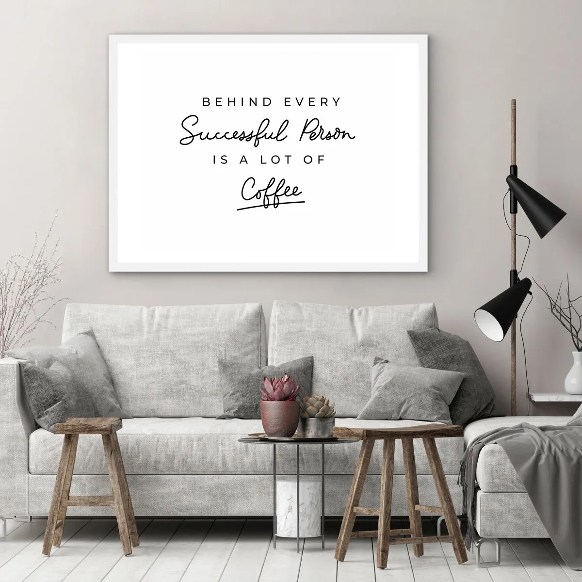 Poster in einem weißen Rahmen - Erfolgsgeheimnis - 40x30 cm