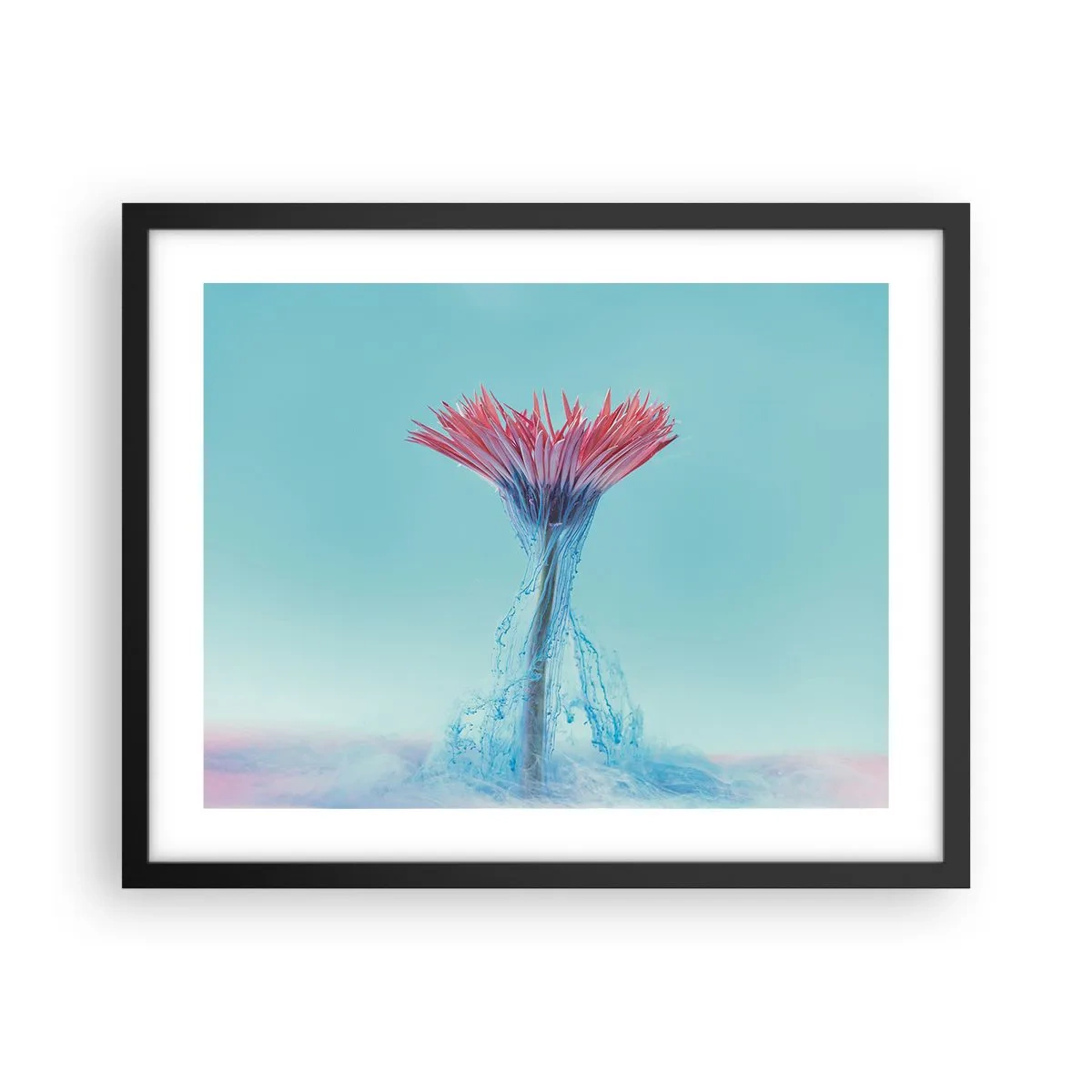 Poster in einem schwarzem Rahmen - In einer belebenden Umarmung - 50x40 cm