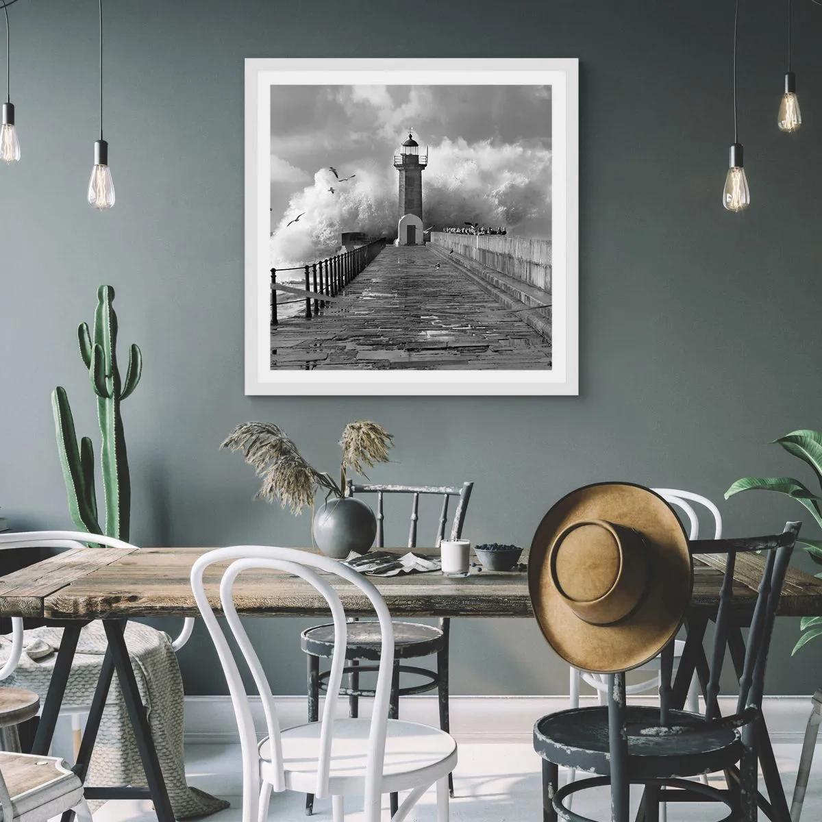 Poster in einem weißen Rahmen - Furchtlos - 60x60 cm