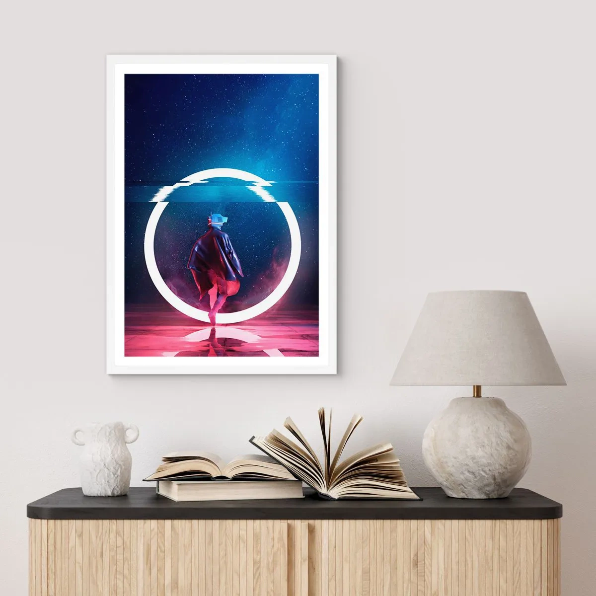Poster in einem weißen Rahmen - Zwischen den Welten - 50x70 cm