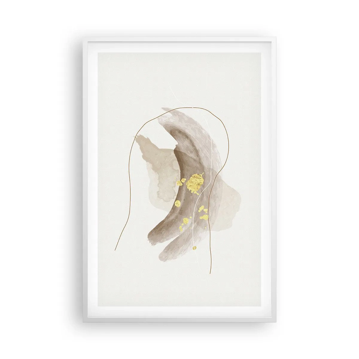 Poster in einem weißen Rahmen - Im Weltraum begegnet - 61x91 cm