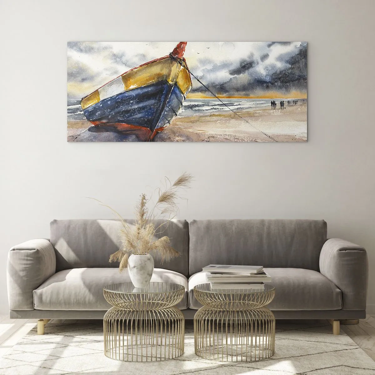 Glasbild - Bild auf glas - Erholung am Ufer - 100x40 cm